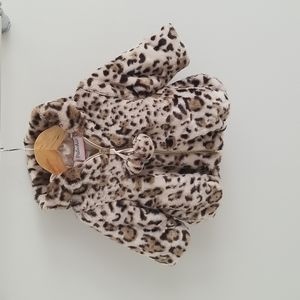 Infant Girl  Leopard Faux Fur Coat